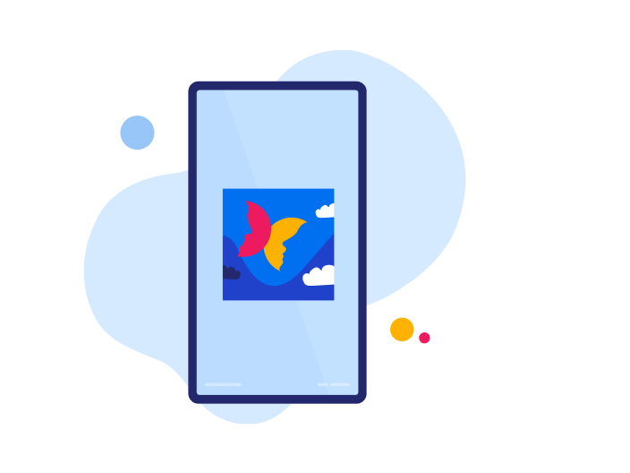 Illustration of Beyond Blue mobile phone app